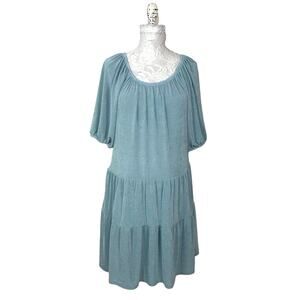 AVLN Studio Stitch Fix Brand Tiered Drop Waist Dress Women Medium NWOT Flowy